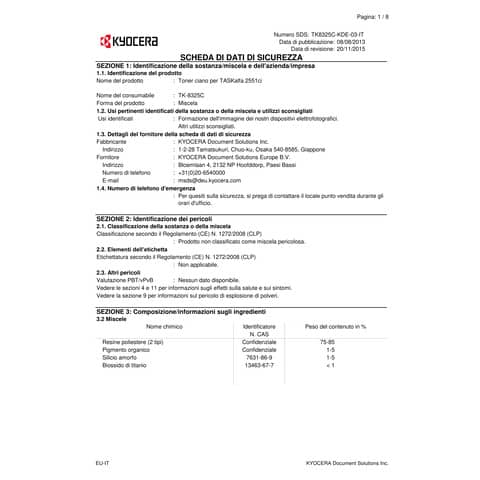 Toner TK-8325C Kyocera-Mita ciano  1T02NPCNL0